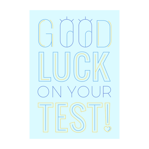 Encouraging good luck quote for students PNG Design