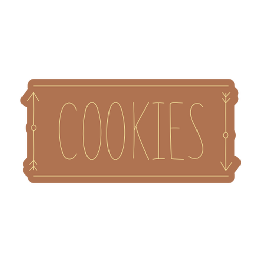 Diseño de letrero decorativo con temática de galletas dulces. Diseño PNG