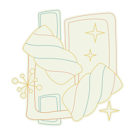 Diseño abstracto elegante con elementos de encanto lúdico. Diseño PNG