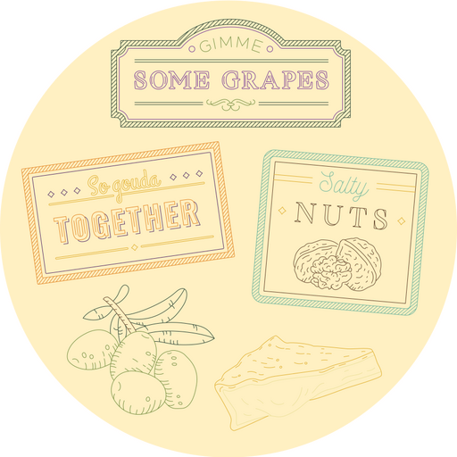 Playful food quote design with humorous phrases PNG Design