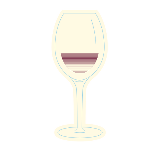 Diseño minimalista de arte lineal para copas de vino Diseño PNG