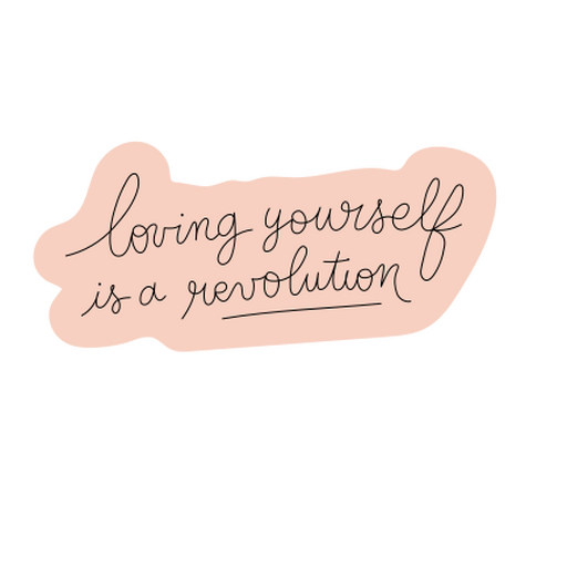 T-Shirt-Design mit einer Botschaft zur Selbstliebe PNG-Design