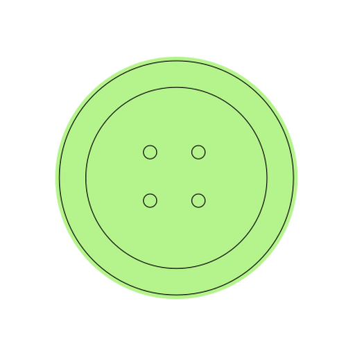Diseño minimalista de botón verde Diseño PNG