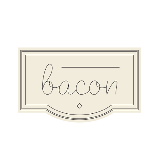 Design elegante de rótulo de bacon Desenho PNG