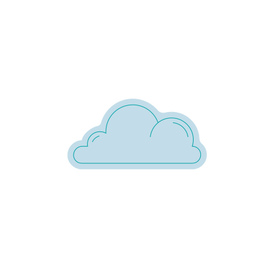 Diseño de ilustración de nube azul simple Diseño PNG
