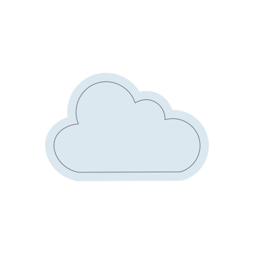 Diseño minimalista de nubes Diseño PNG