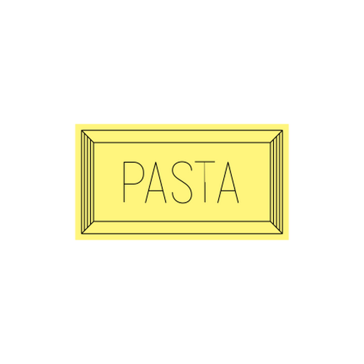 Minimalist pasta label design PNG Design