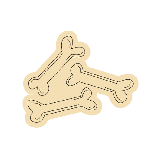 Niedliches Haustier-Accessoire-Design mit verspieltem Aufkleberdesign in Knochenform PNG-Design