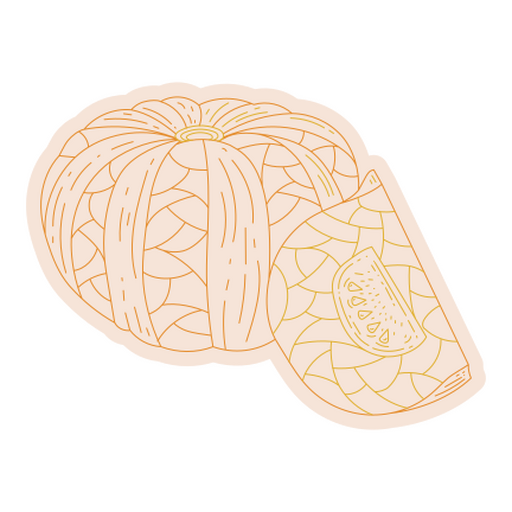 Diseño de ilustración de calabaza con estilo Diseño PNG