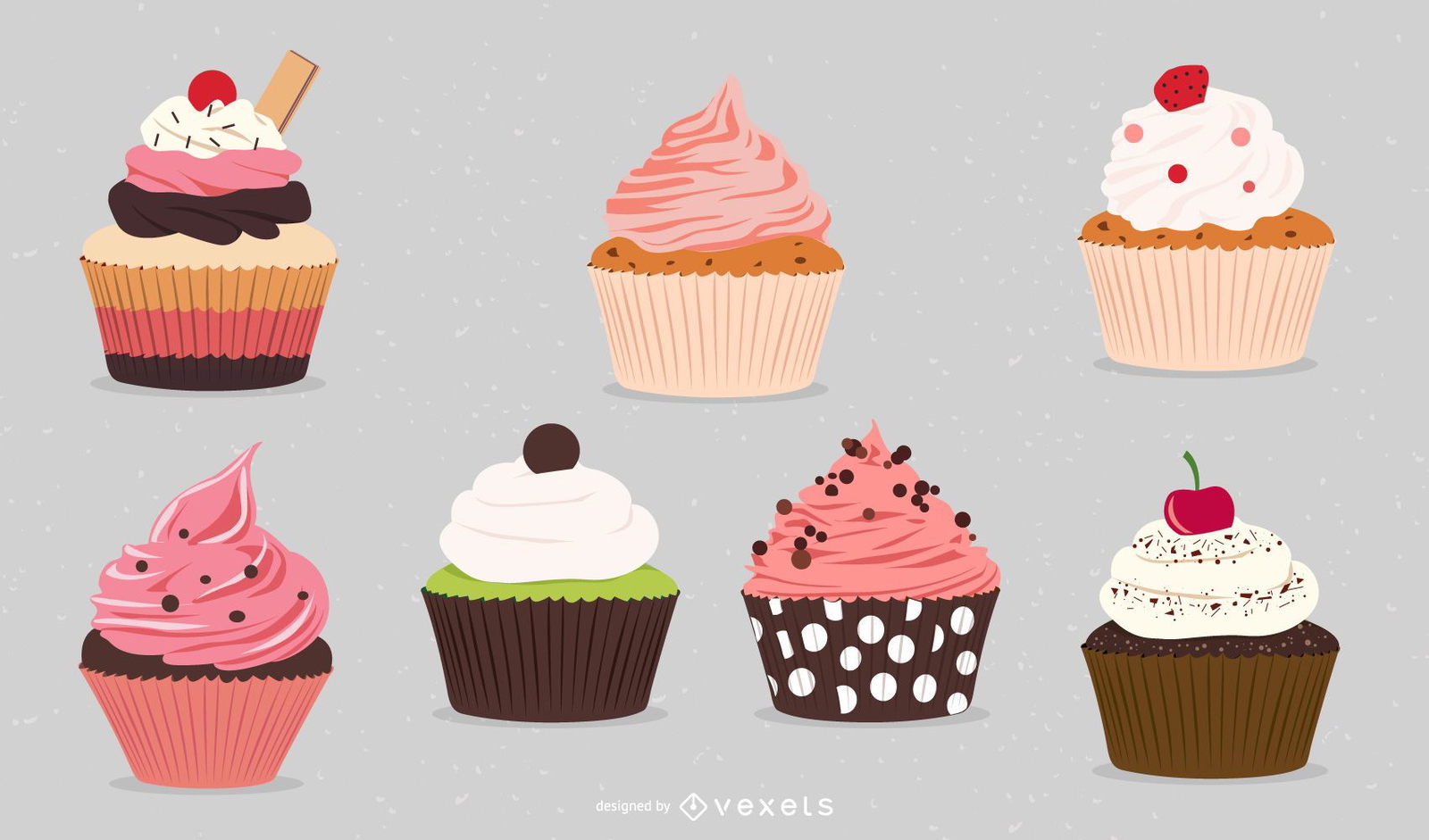 Cupcakes de vetor grátis