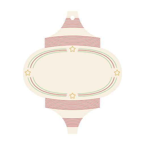 Charming decorative ornament tag design PNG Design