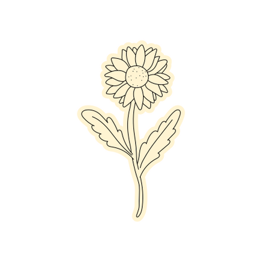 Ilustración elegante de flor de margarita Diseño PNG