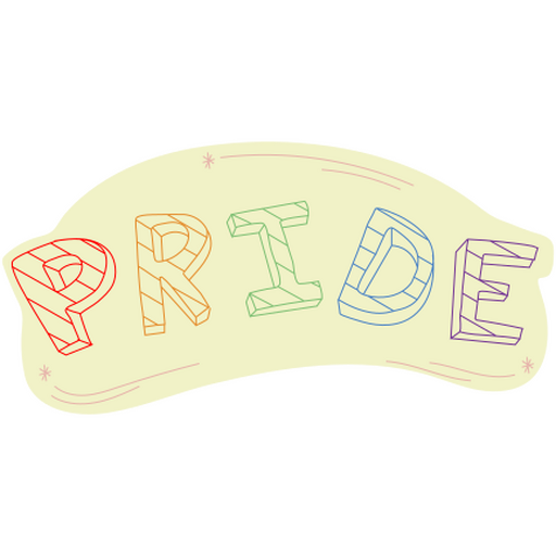 3d pride typography design PNG Design