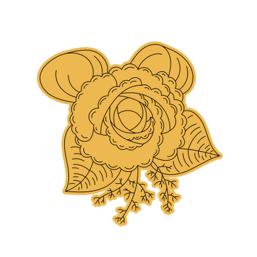 Intricate floral illustration design PNG Design