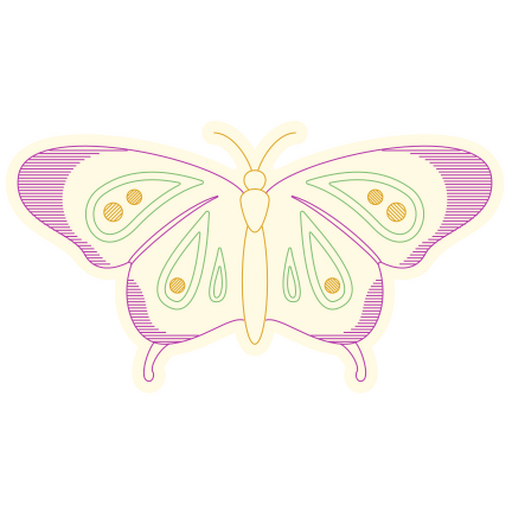 Colorful butterfly graphic art design PNG Design