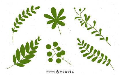 20 Verlassen Sie Vektor-Silhouetten 20 Verlassen Sie Vektor-Silhouetten
