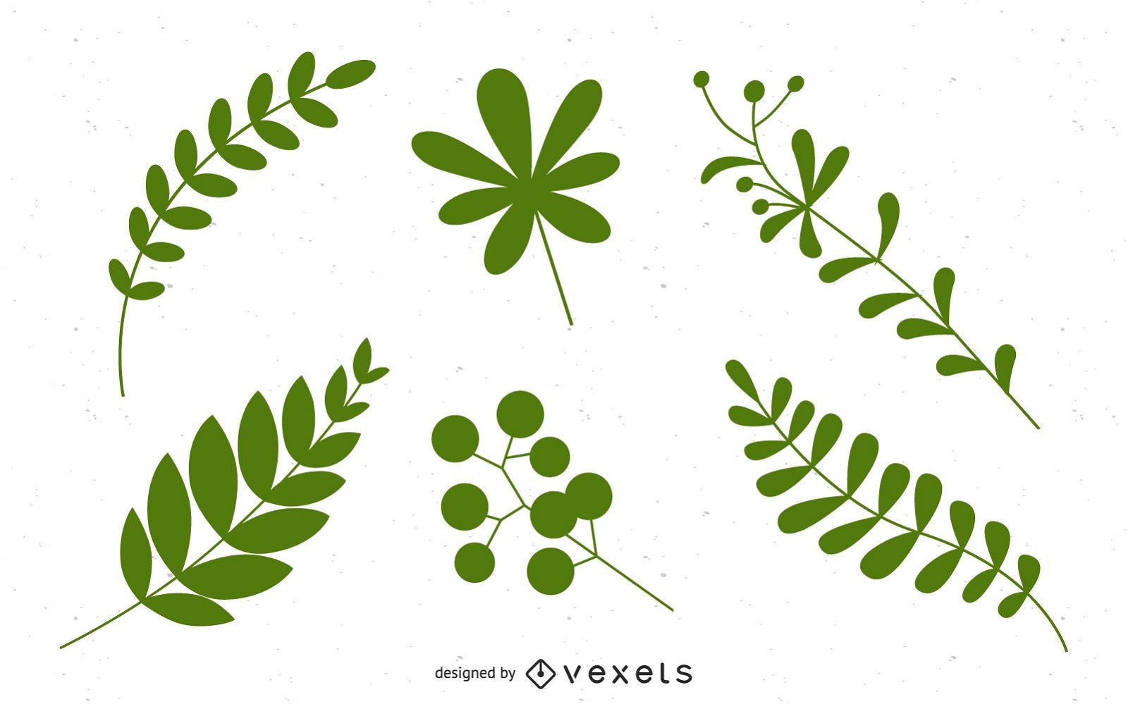20 Leave vector silhouettes