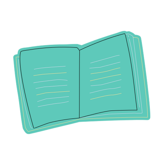 Kreatives offenes Buchillustrationsdesign PNG-Design