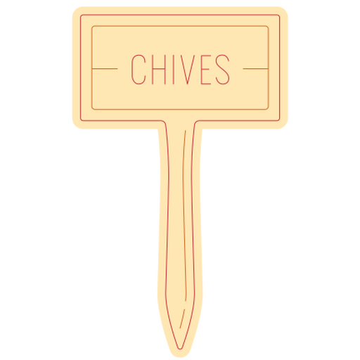 Stylish garden marker for chives PNG Design