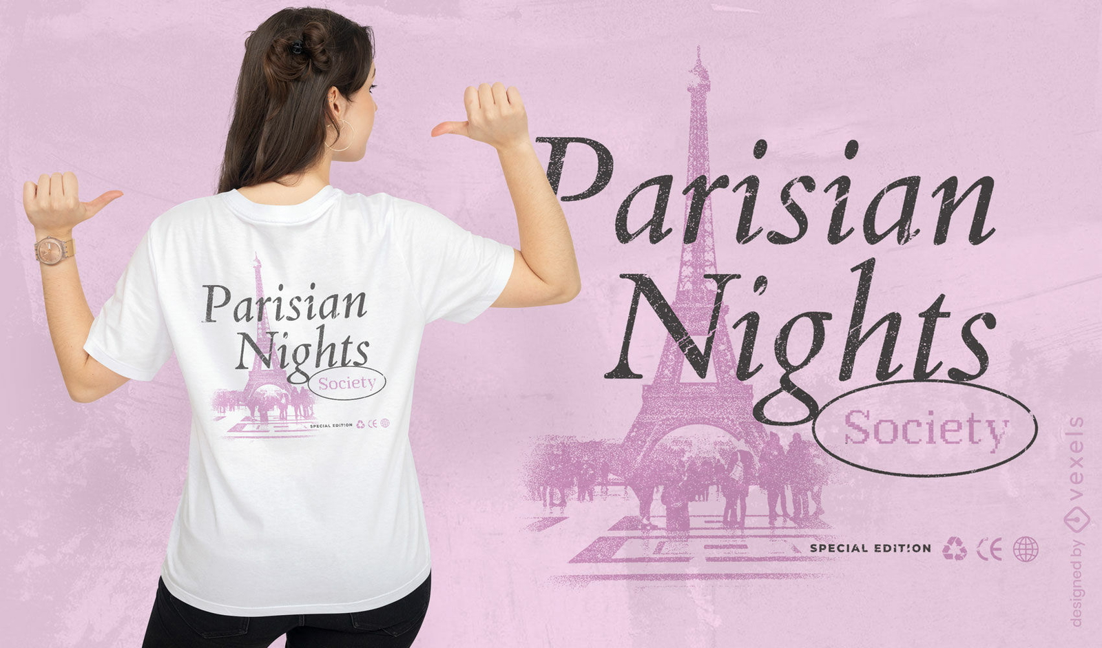 T-Shirt-Design ?Pariser Nächte?