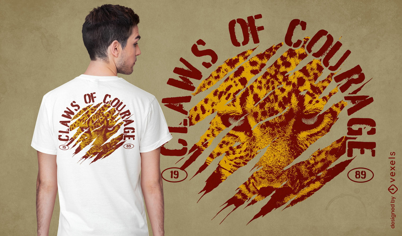 T-Shirt-Design ?Courage Leopard? (PSD-Datei)
