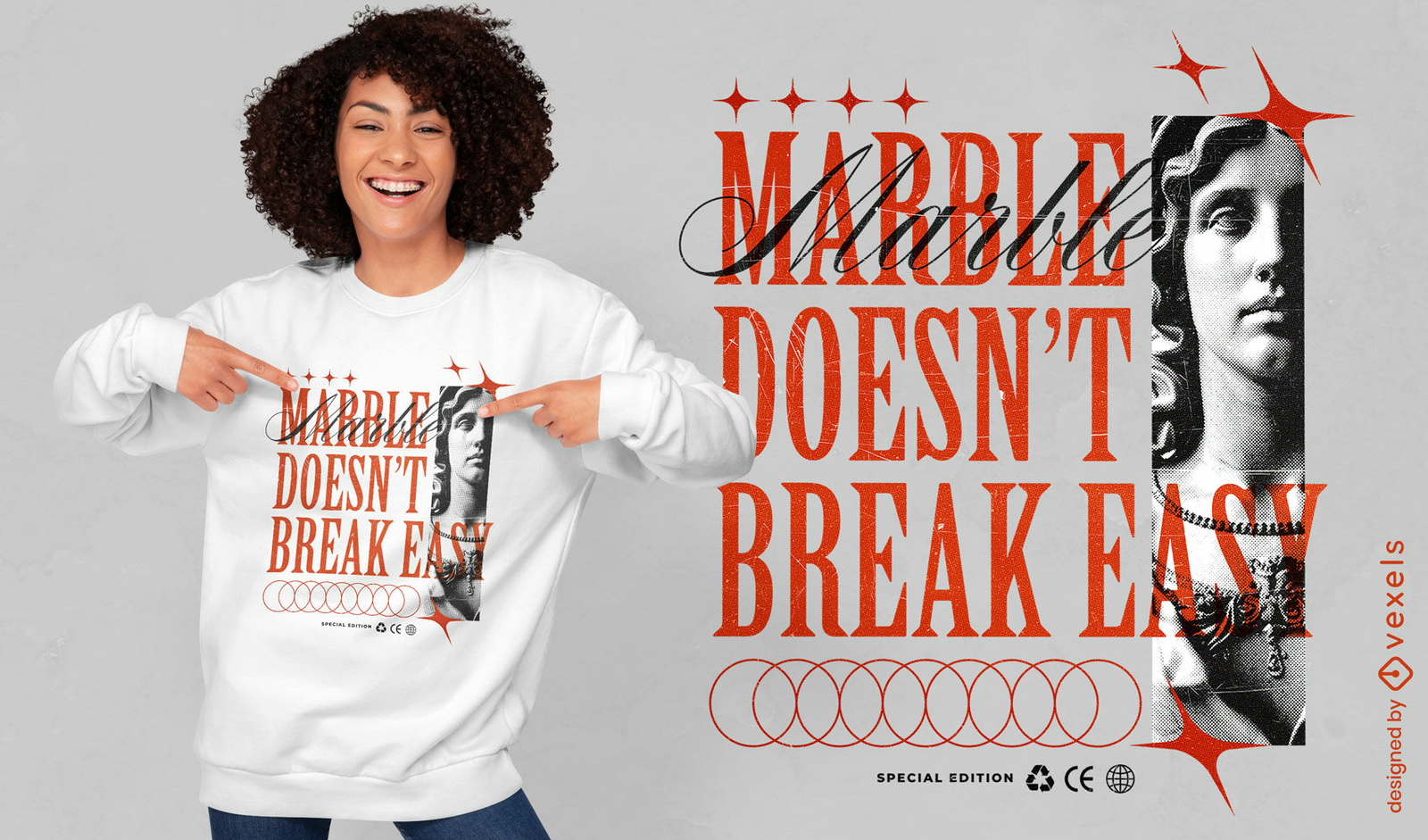 Vintage-Marmor-Zitat-PSD-T-Shirt-Design