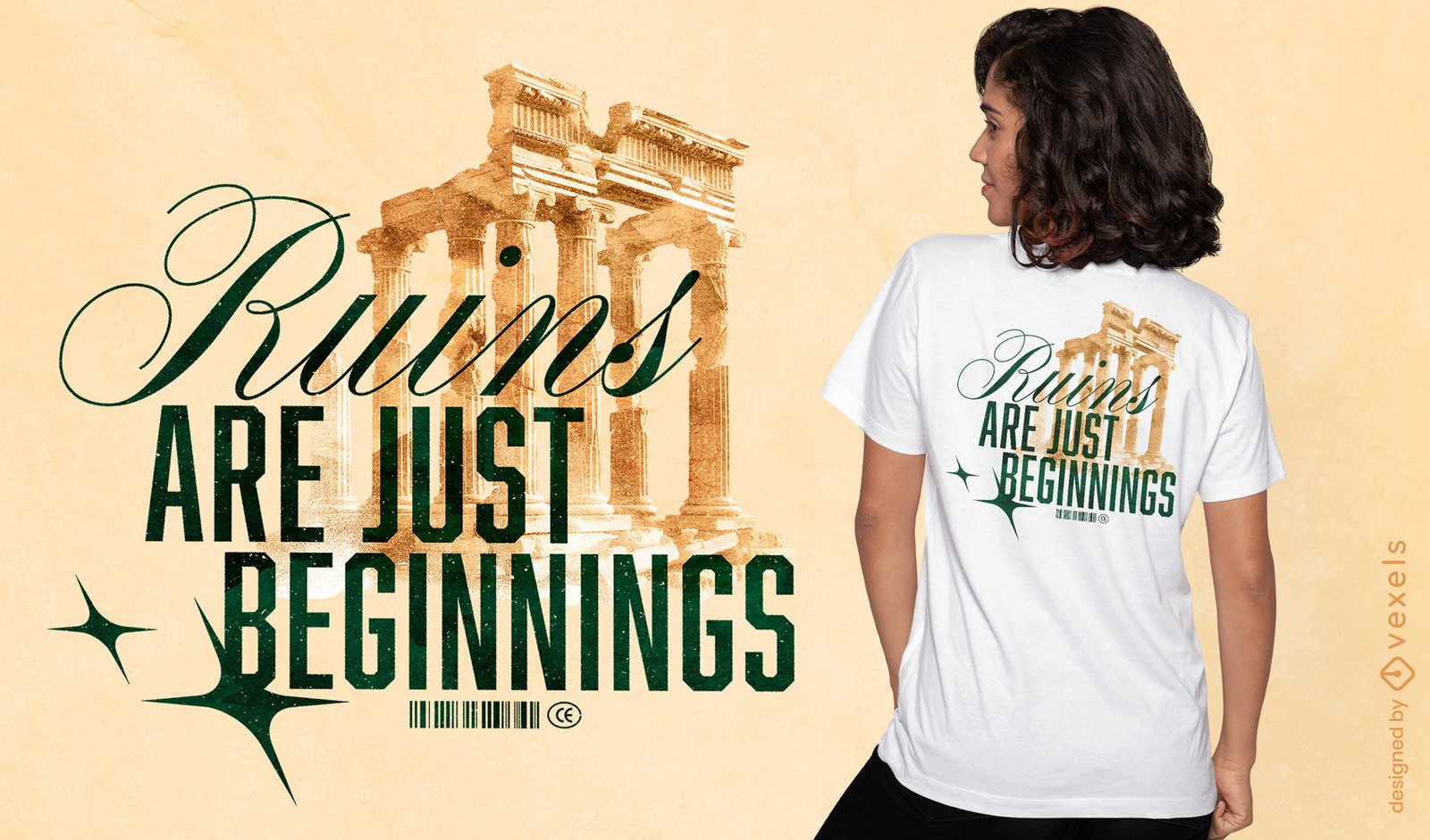 Ruinen sind nur der Anfang ? Streetwear-T-Shirt-Design