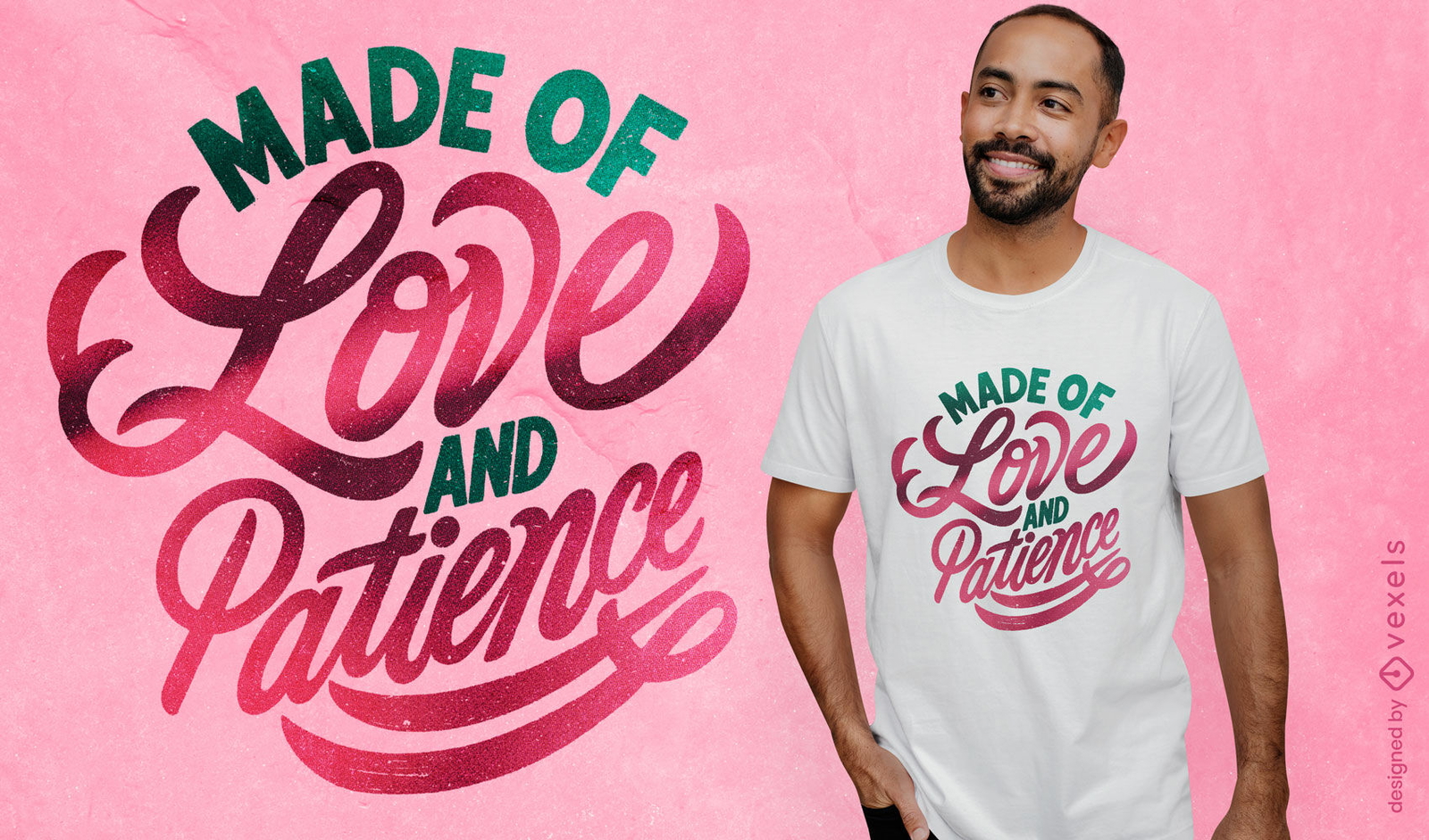 T-Shirt-Design ?Liebe und Geduld? (PSD-Datei)