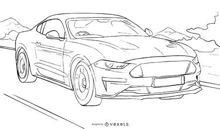 Vector mustang