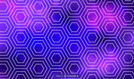 Blue and purple hexagonal vector