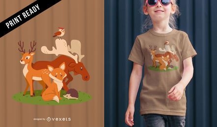 Design de camiseta da Animal Vector