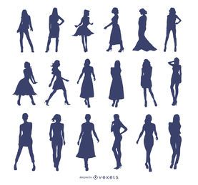 Chicas de moda de vector