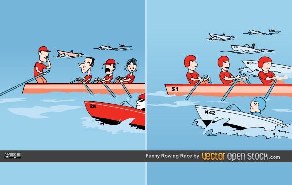 Funny Rowing Race Design