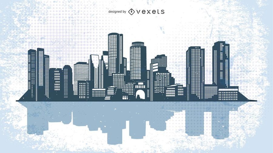 Ilustração de skyline de cidade urbana Ilustração de skyline de cidade urbana