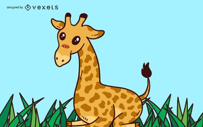 Jirafa libre del vector