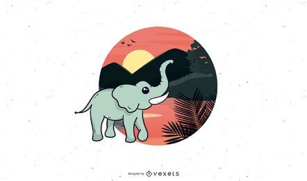 Vector libre elefante