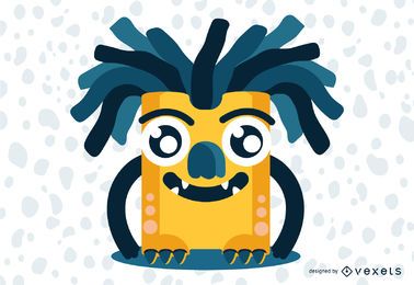 Dread Head Funny Monster Illustration Vector Download