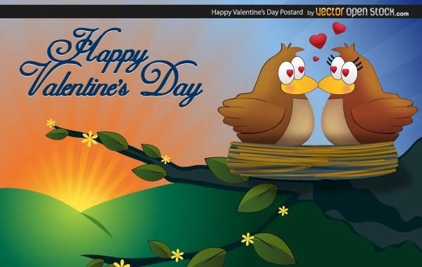 Happy Valentine Postcard Happy Valentine Postcard