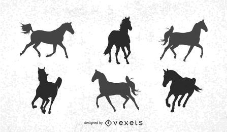 Vector Running Horses