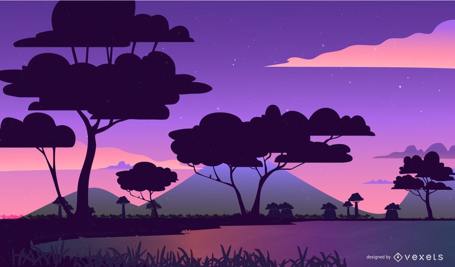 Tree Landscape Vector Tree Landscape Vector