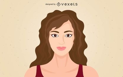 Ilustración de vector de chica sexy joven