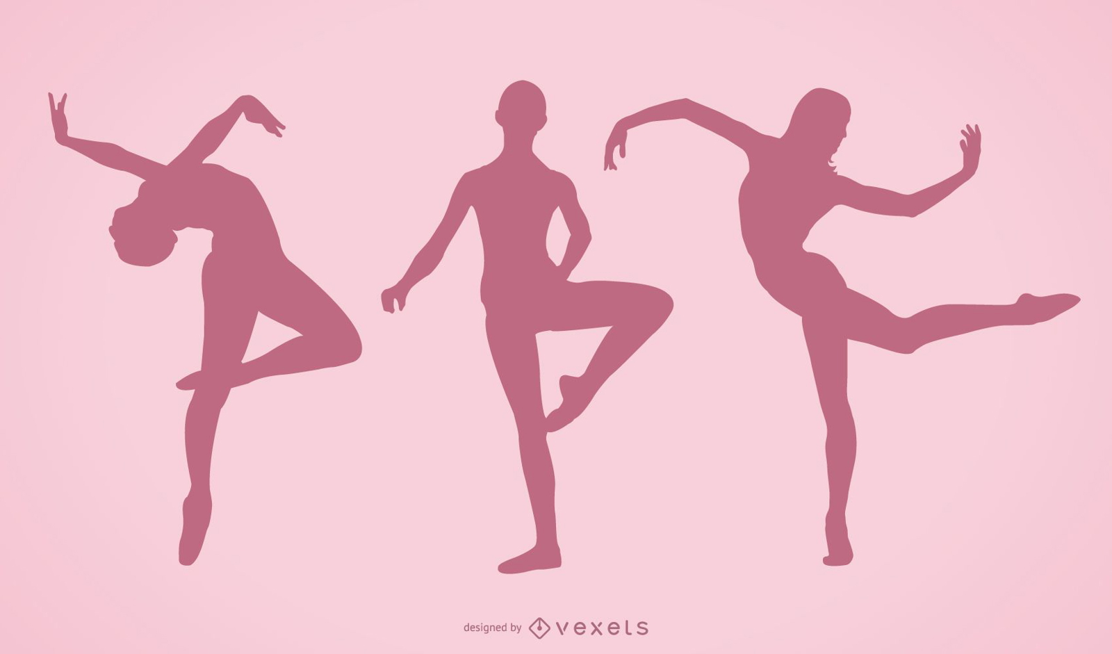 Dancing Girl Silhouettes 