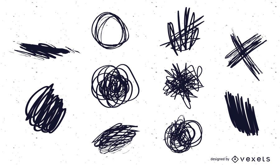 10 Vector Ink Scribbles and Scratches 10 Vector Ink Scribbles and Scratches