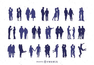 Couple Silhouette Clipart Collection Couple Silhouette Clipart Collection