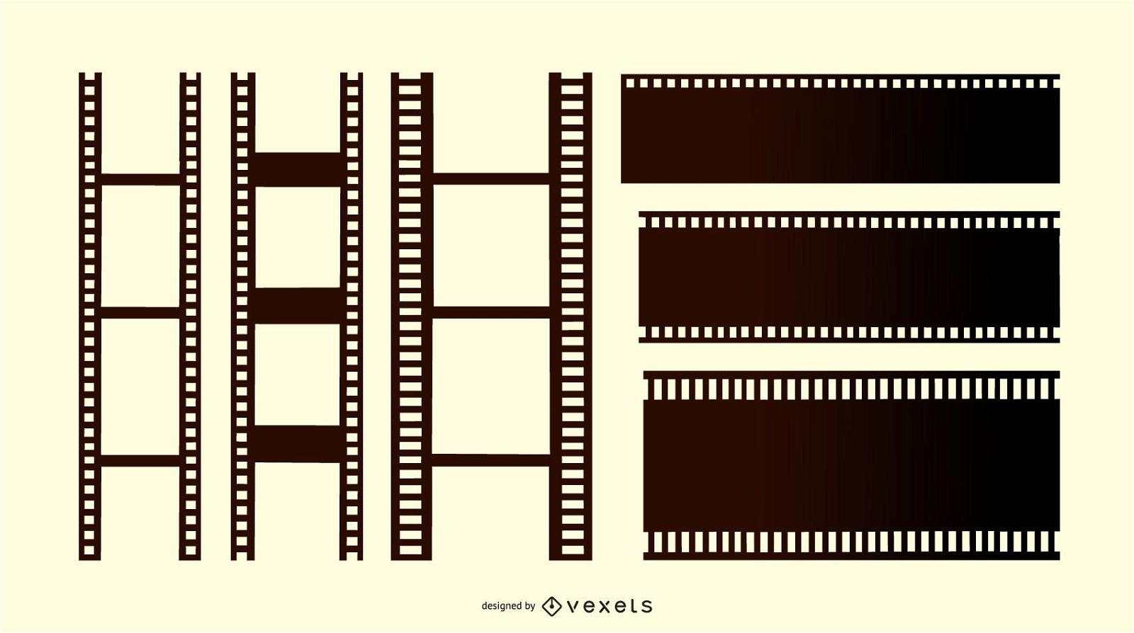 Filmstreifen-Design-Set