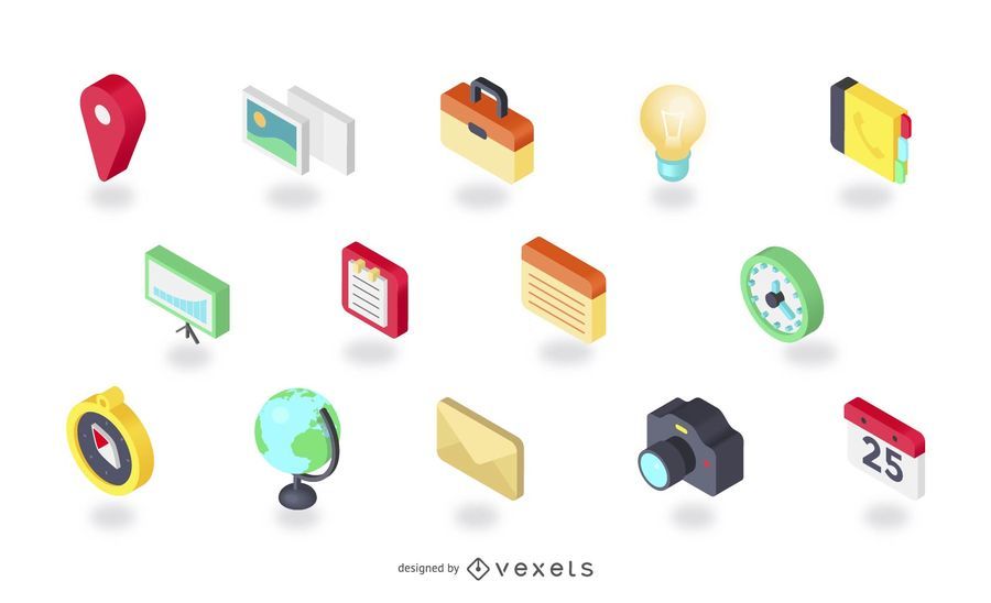 Isometric Vector icons Isometric Vector icons