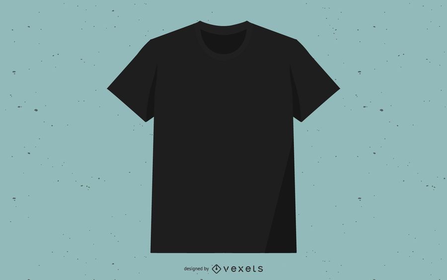 Camiseta Vector Negra - Descargar Vector