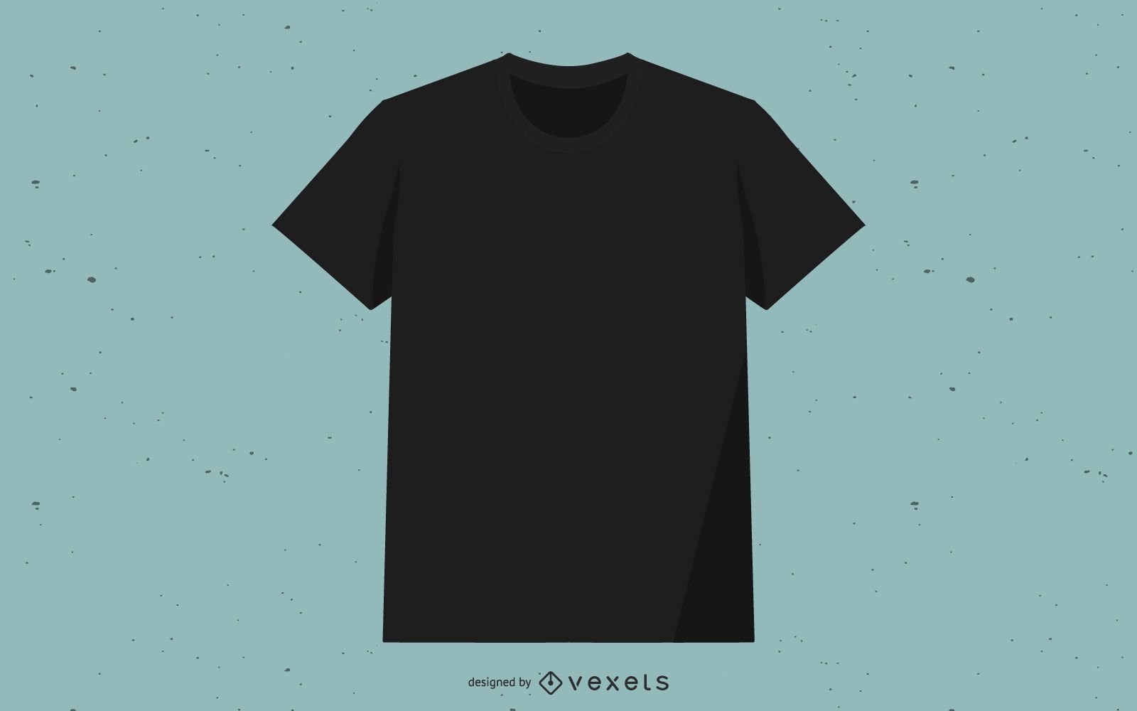 Schwarzes Vektor-T-Shirt