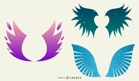 Muestra libre del vector del ala