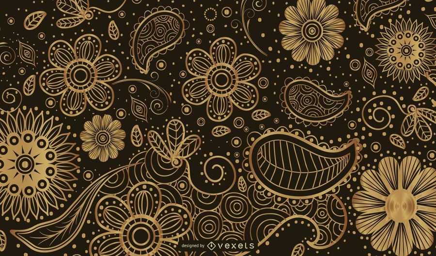 Goldener Paisley-Hintergrund Goldener Paisley-Hintergrund